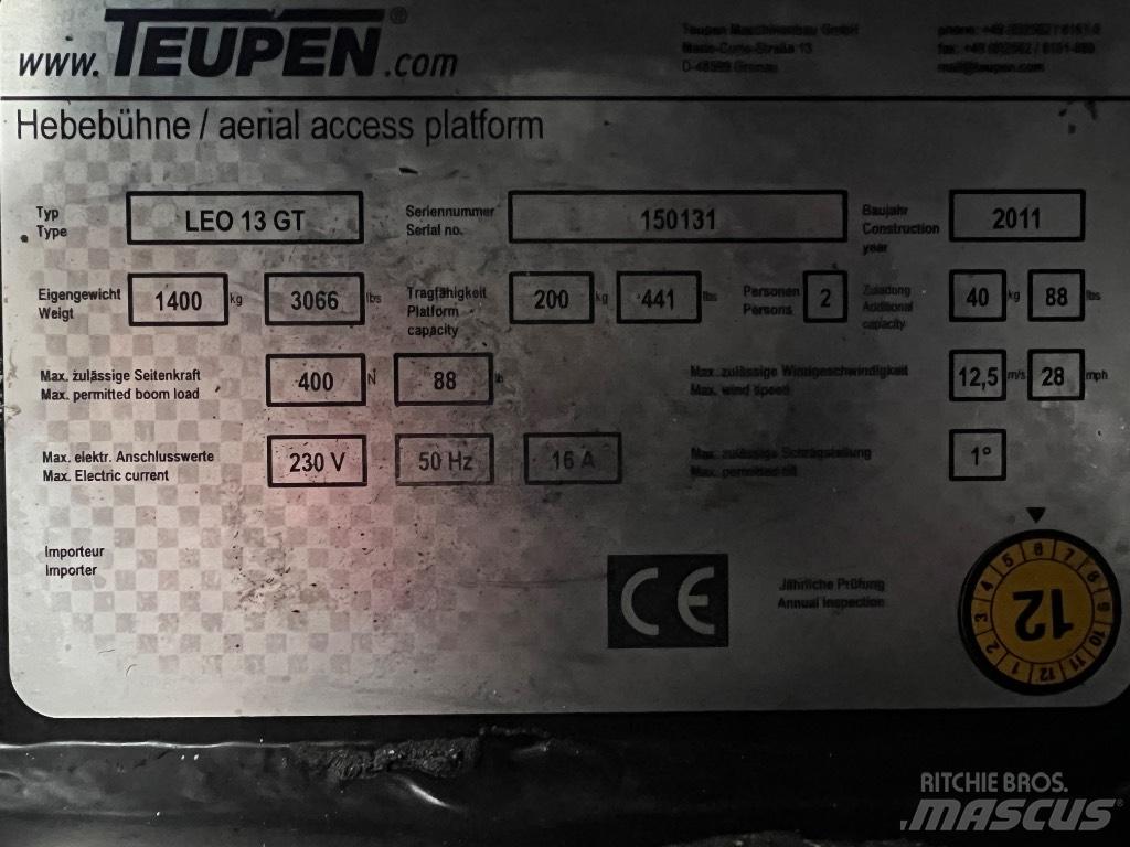 Teupen LEO 13 GT Компактни самоходни стрелови подемници
