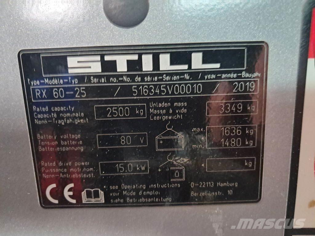 Still RX60-25 Електрически вилични кари-повдигачи
