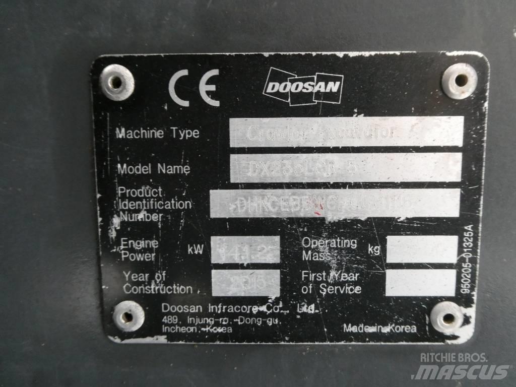 Doosan DX 235 LCR-5 Верижен екскаватор