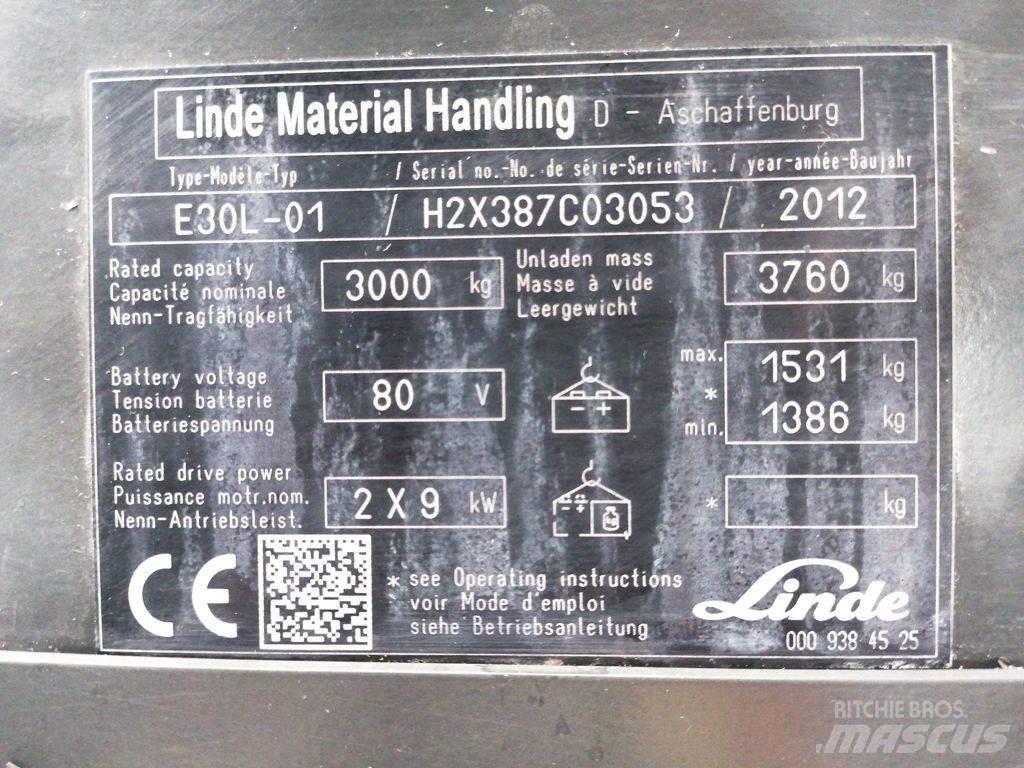 Linde E30L-01 Електрически вилични кари-повдигачи