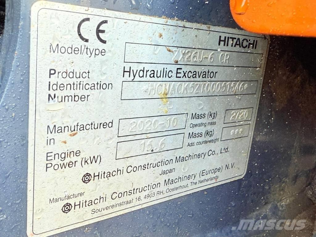 Hitachi ZX 26 U-6 CR Мини екскаватори < 7 т