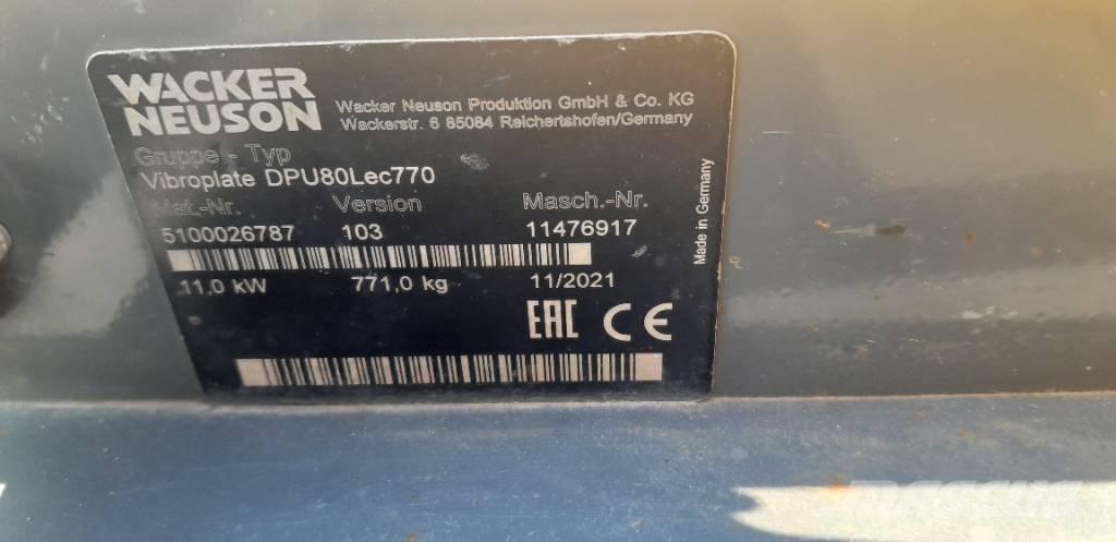 Wacker Neuson DPU 80 Уплътнители за плочи
