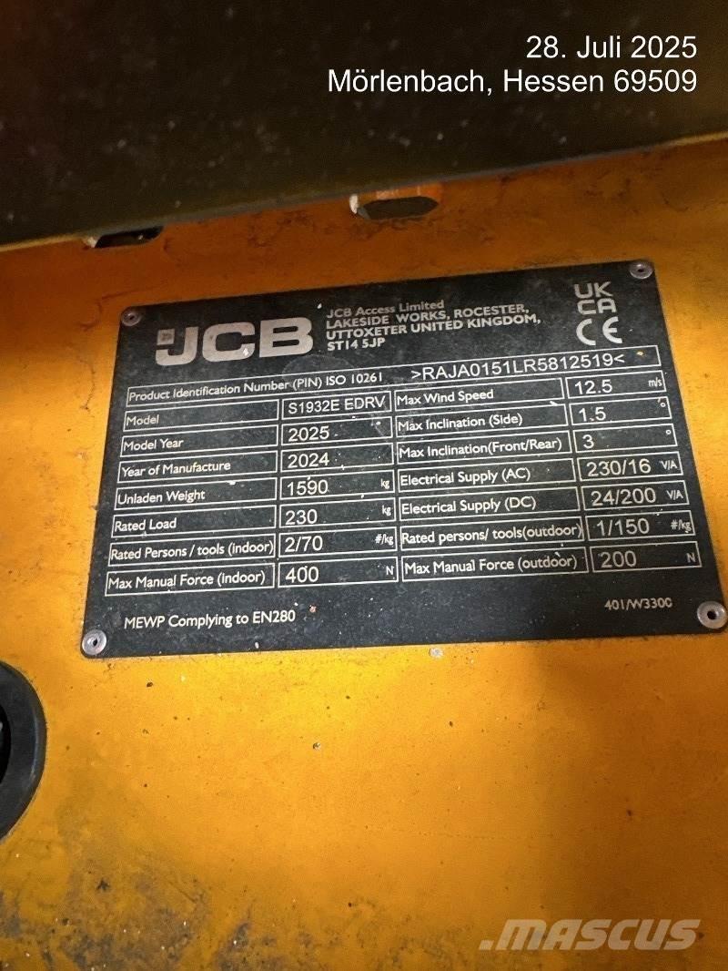 JCB S1932E Ножични работни платформи