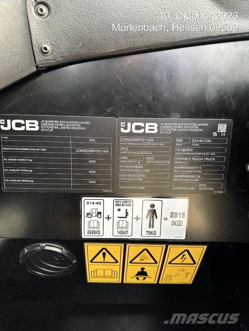 JCB 514-40 CON Телескопични товарачи