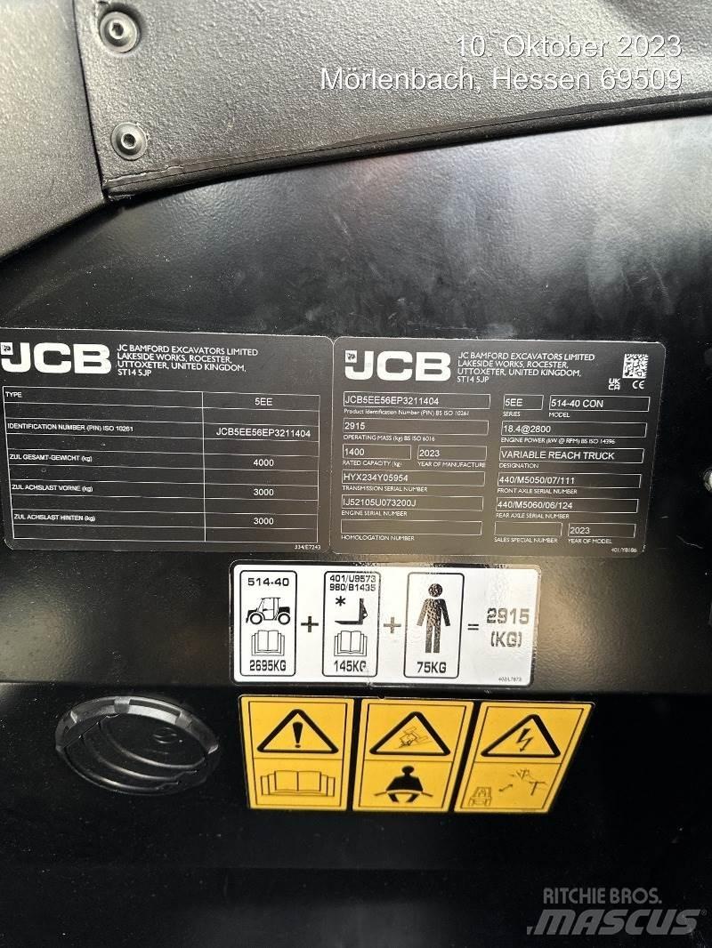 JCB 514-40 CON Телескопични товарачи