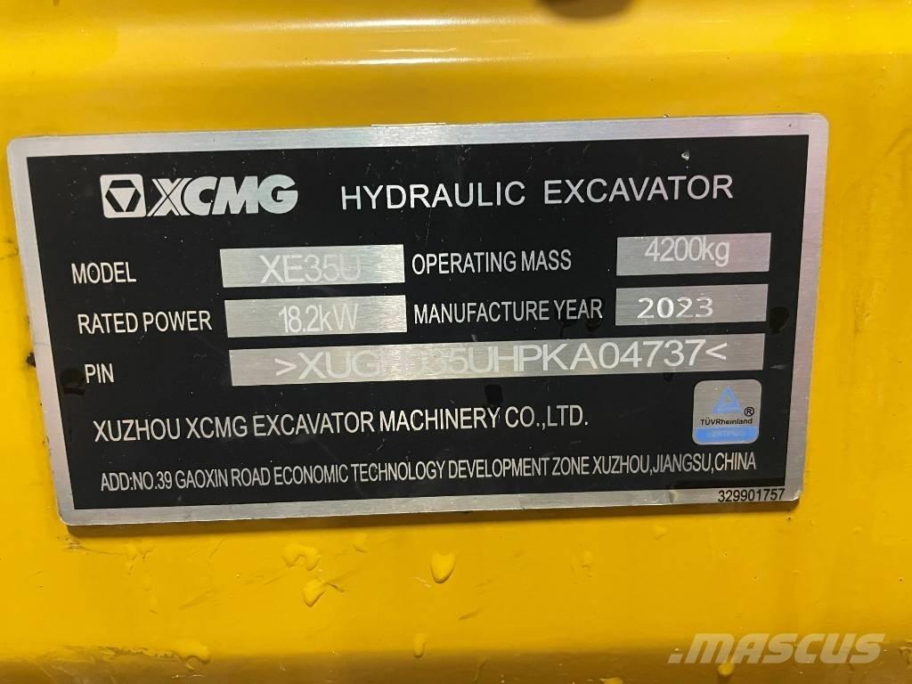 XCMG XE 35 U Мини екскаватори < 7 т