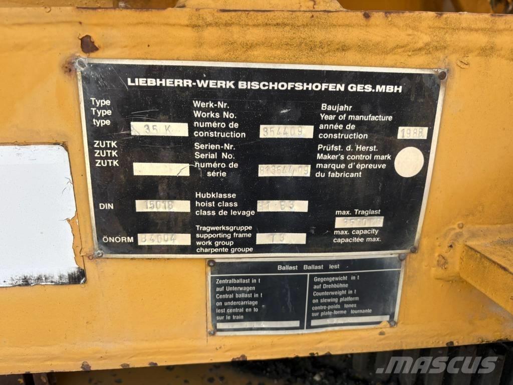 Liebherr 35 K Мачтови кранове