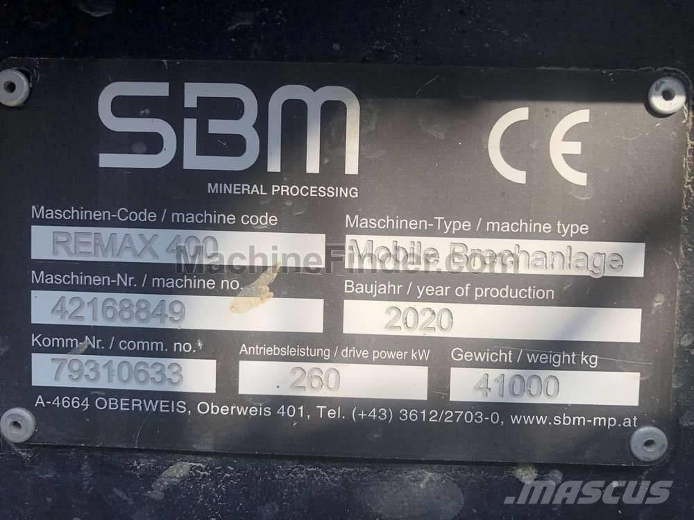 SBM Remax 400 Мобилни трошачки
