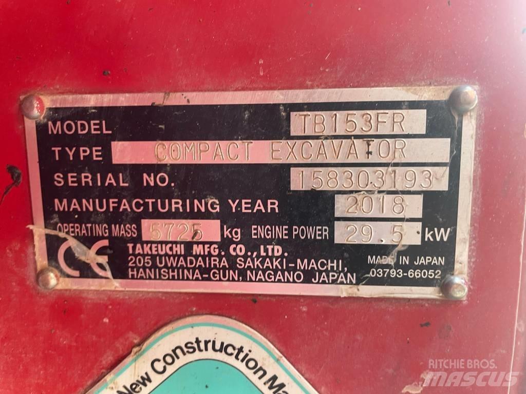 Takeuchi TB 153 FR Мини екскаватори < 7 т