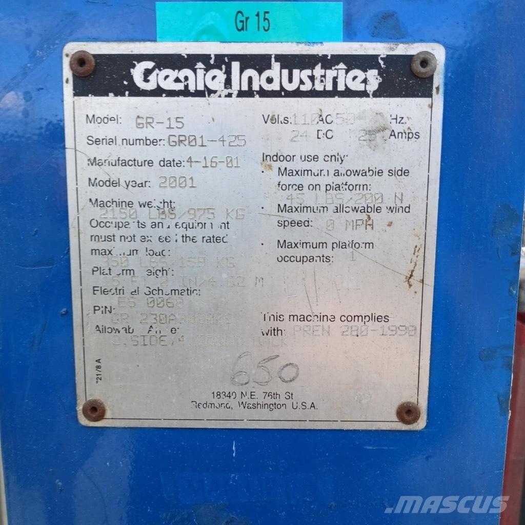 Genie GR 15 Компактни самоходни стрелови подемници
