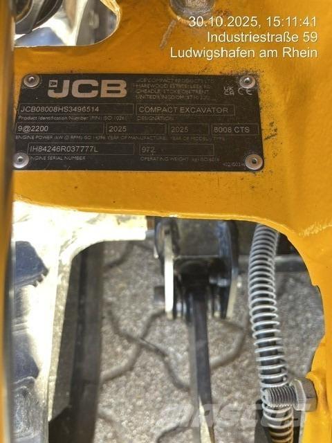 JCB 8008CTS Мини екскаватори < 7 т