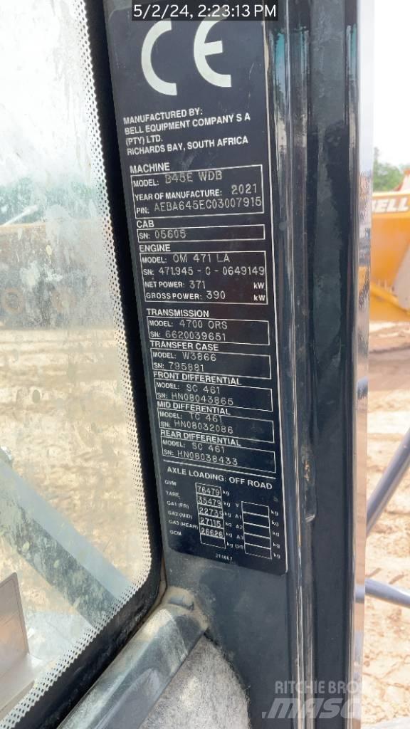 Bell B45E Дъмпери/моторни превозни средства