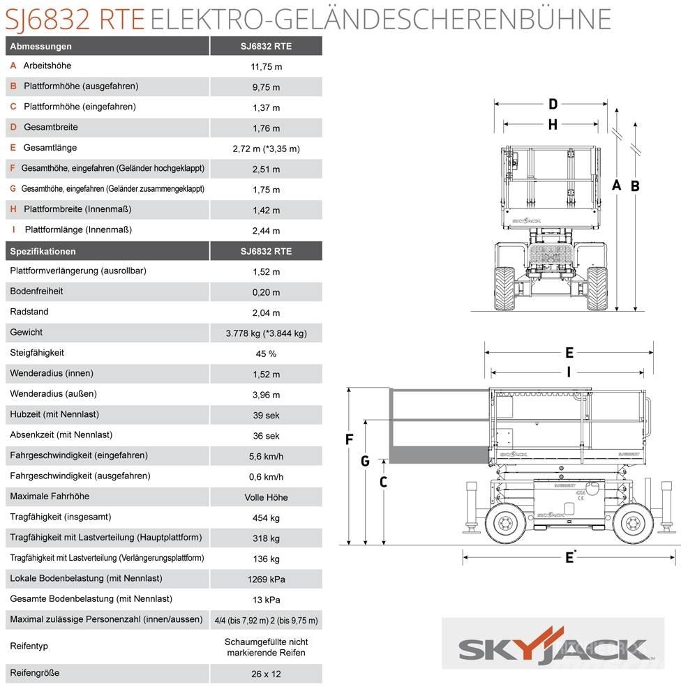 SkyJack SJ68832 RTE Ножични работни платформи