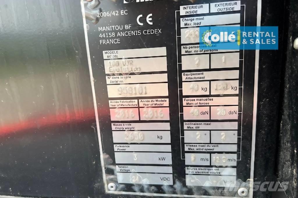 Manitou 100 VJR | 2014 Съчленени стрелови подемници