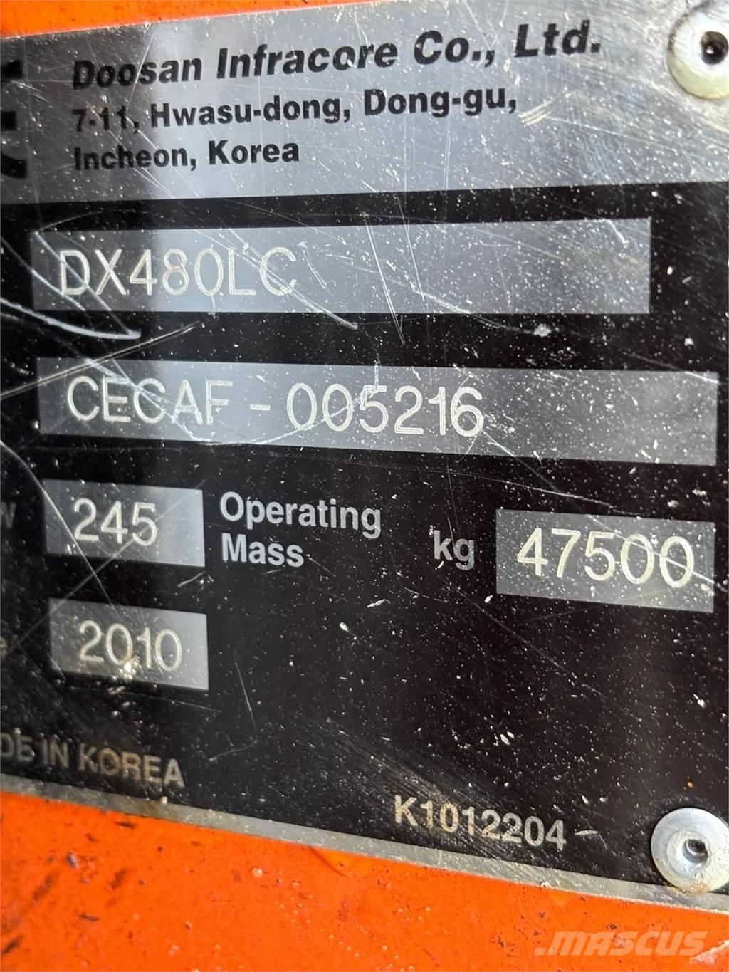 Doosan DX480LC Верижен екскаватор