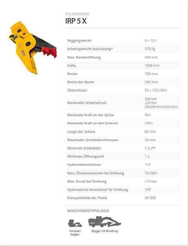 Indeco IRP 5 X строителни трошачки