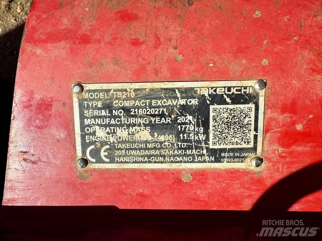 Takeuchi TB 216 Мини екскаватори < 7 т