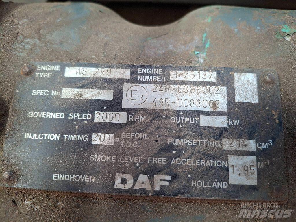 DAF WS259 Двигатели