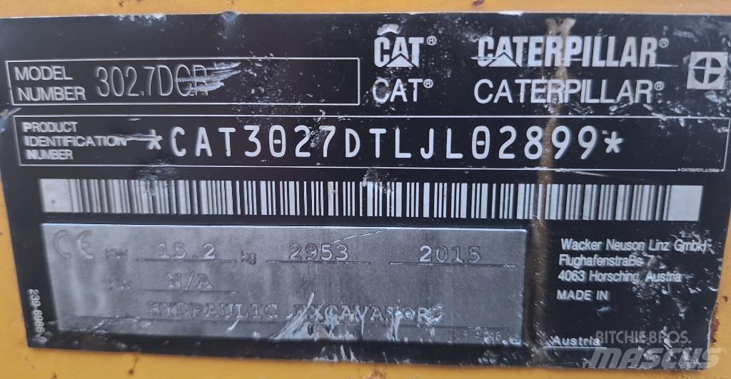 CAT 302.7 D CR Мини екскаватори < 7 т