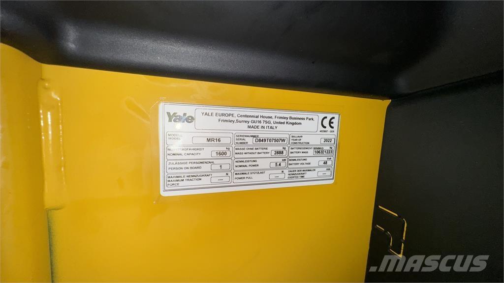 Yale MR16 Ретрак/ Високоповдигач с изместване на вилката напред