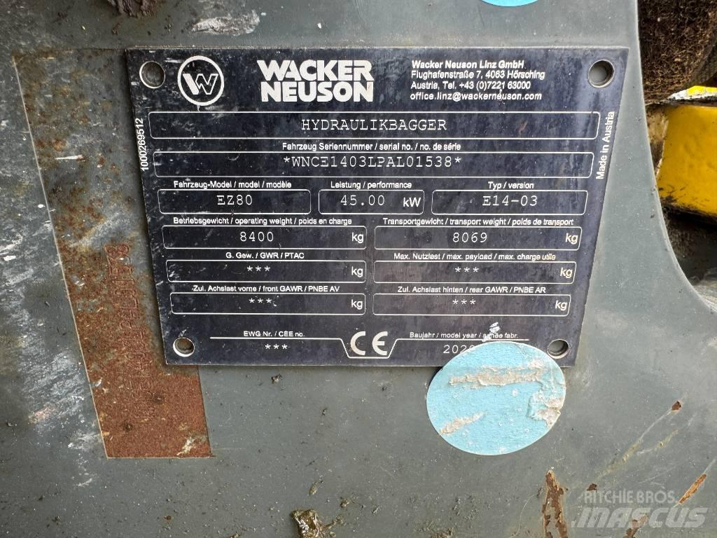 Wacker Neuson EZ80 Верижен екскаватор