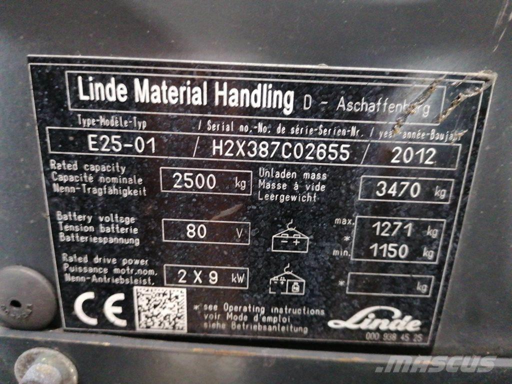 Linde E25-01 Електрически вилични кари-повдигачи