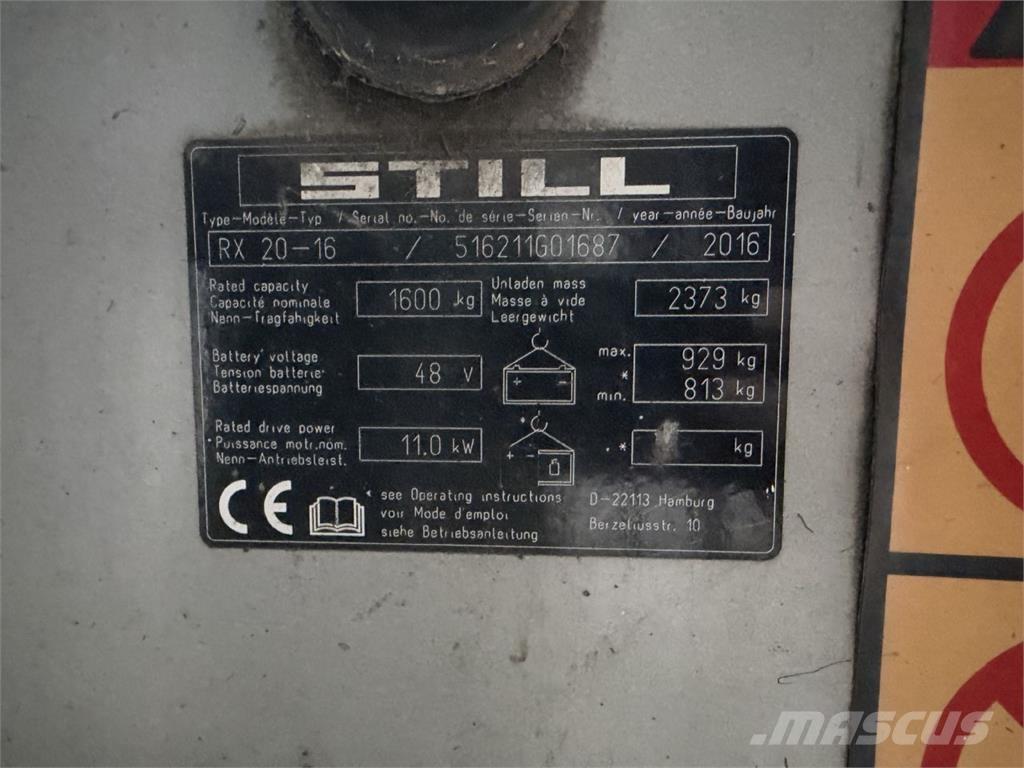 Still RX20-16 Електрически вилични кари-повдигачи