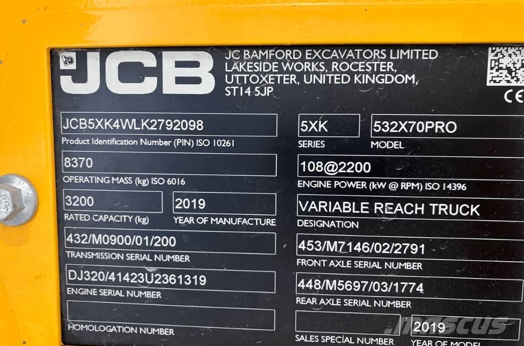 JCB 532-70 Телескопични товарачи за селското стопанство