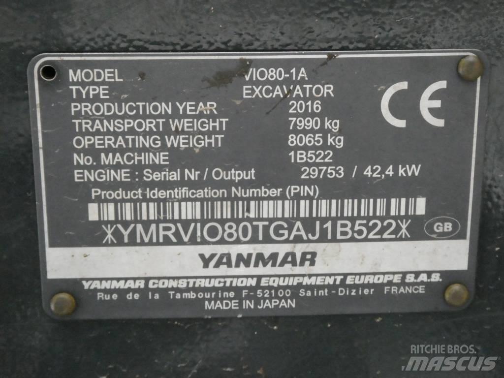 Yanmar Vio 80-1A Средни екскаватори 7т - 12т