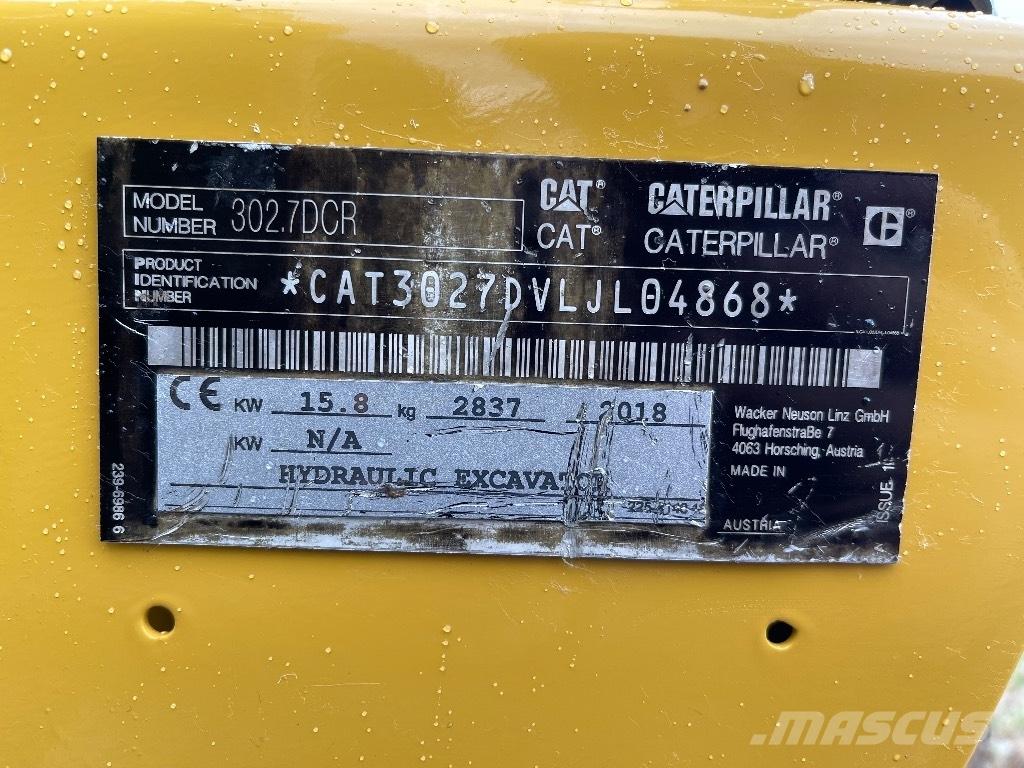 CAT 302.7D CR Мини екскаватори < 7 т