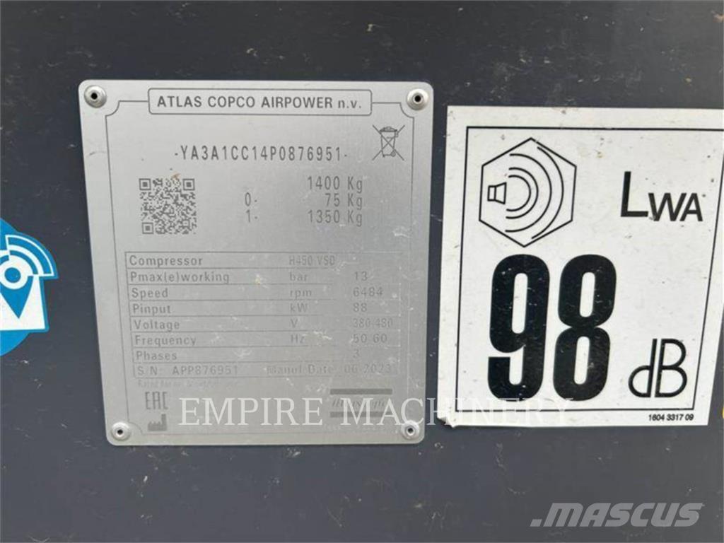 Atlas Copco H450 Компресори
