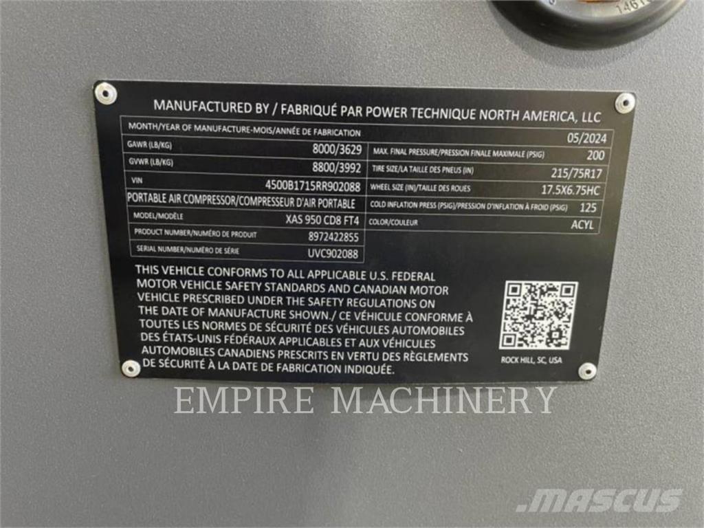 Atlas Copco XAS950CD Компресори