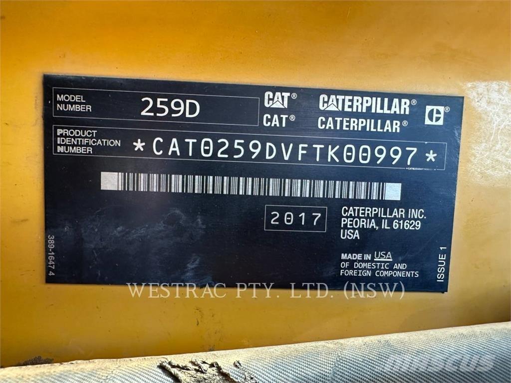 CAT 259D Верижен товарач