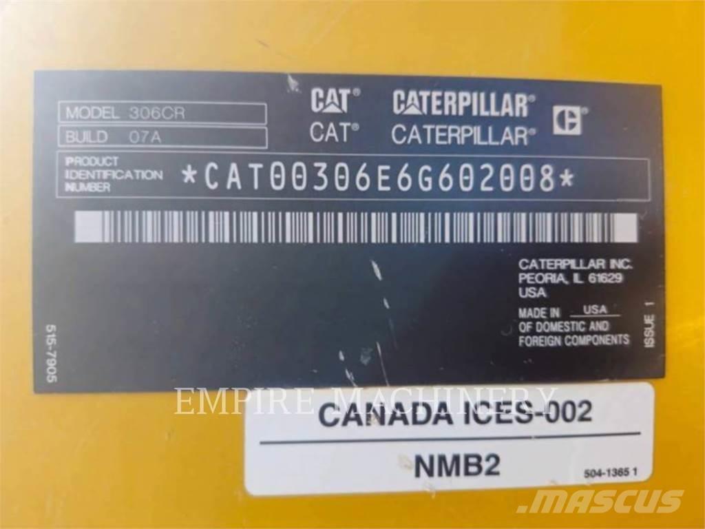 CAT 306 CR Верижен екскаватор