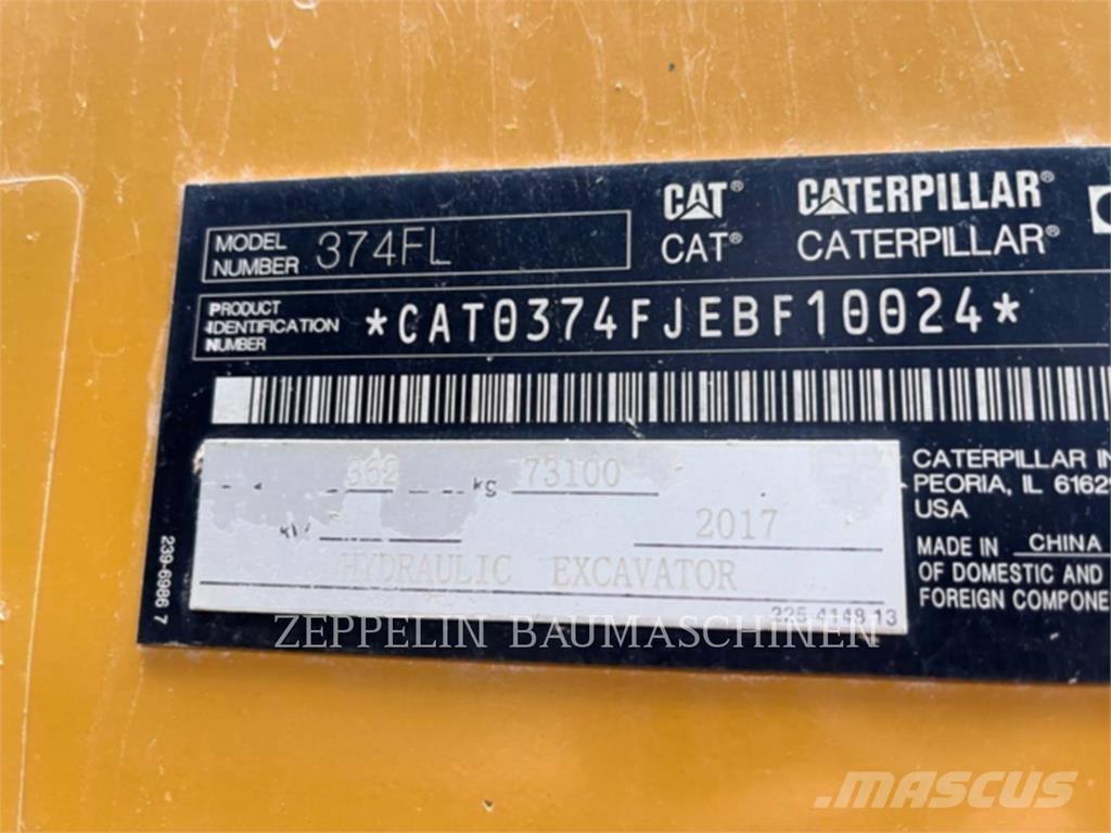 CAT 374FL Верижен екскаватор