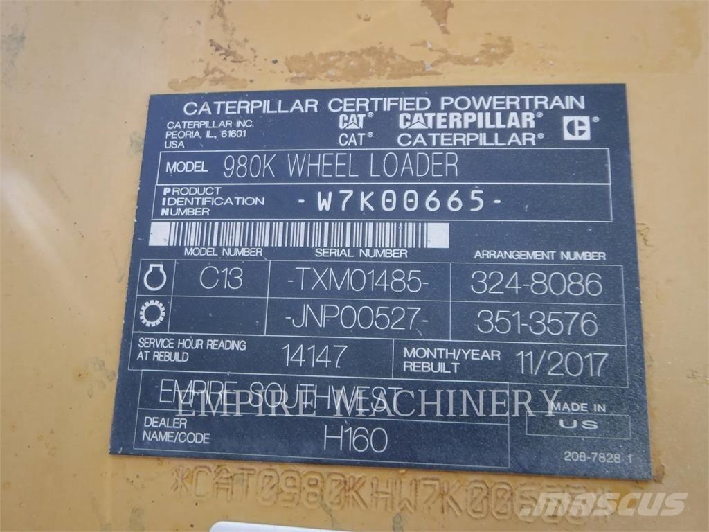 CAT 980K Колесни товарачи