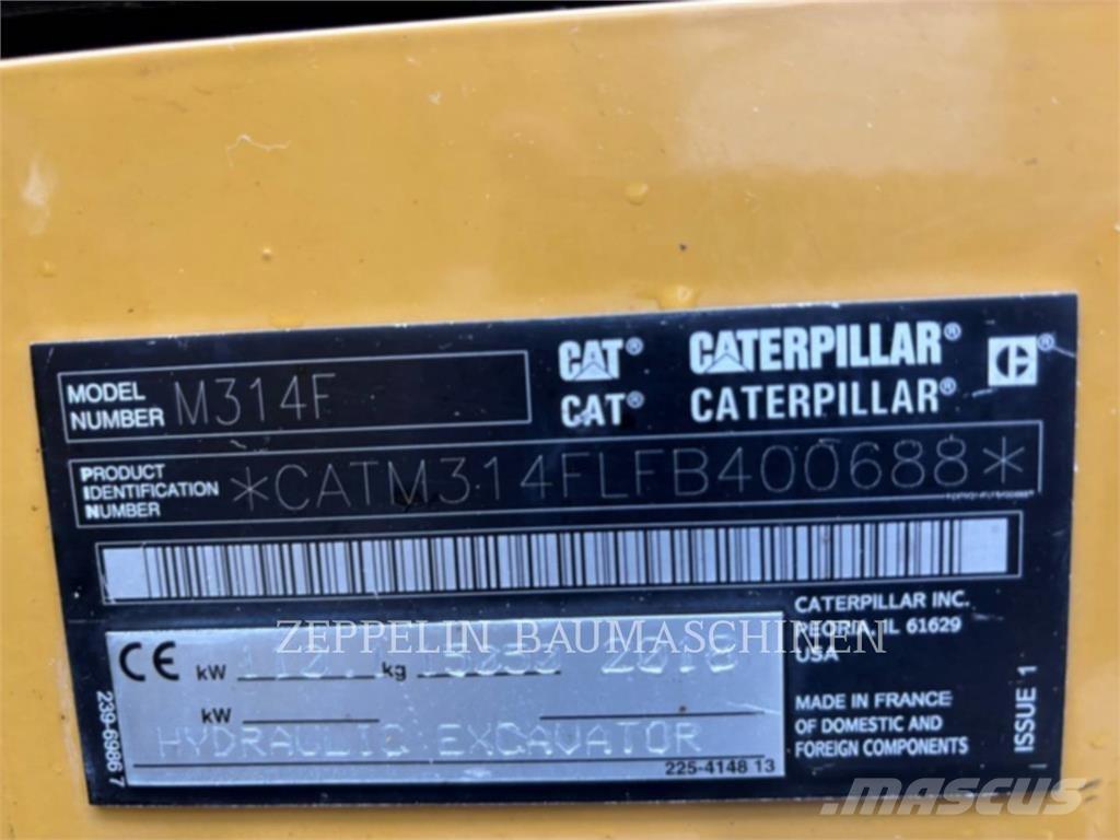 CAT M314F Колесни екскаватори