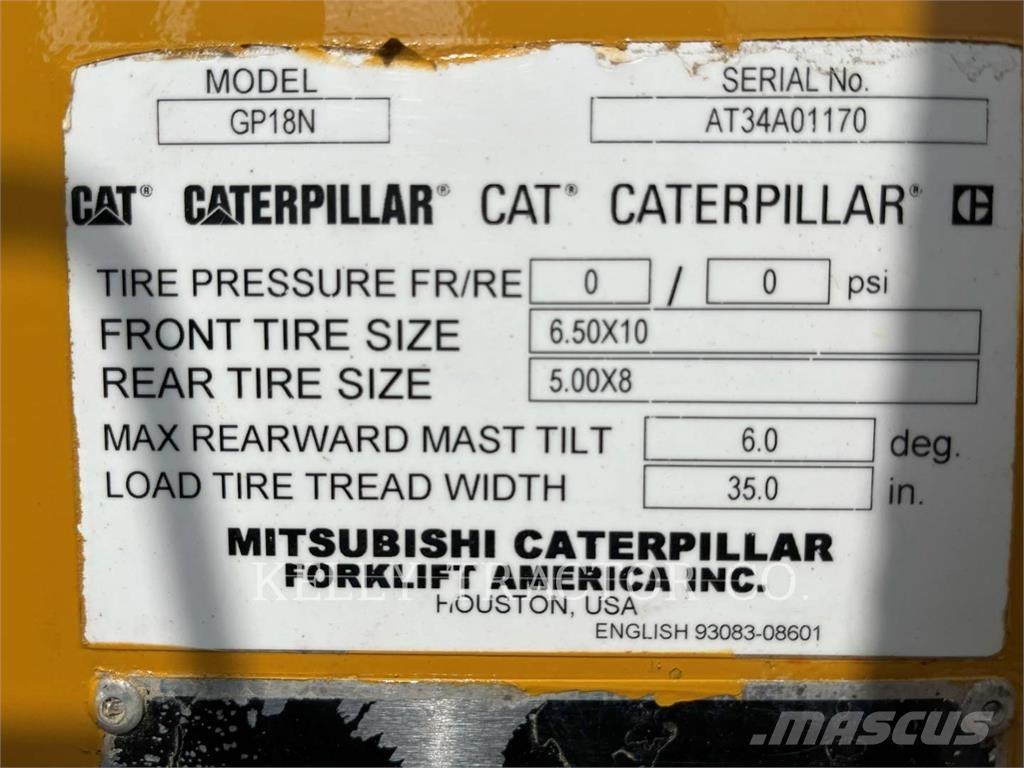 CAT MCFGP18N5 Камиони с АГУ