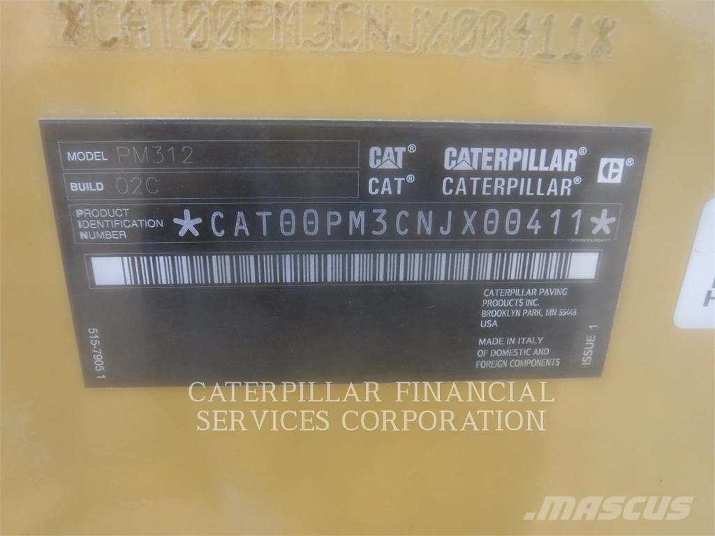 CAT PM312-02 Машини за студено раздробяване на асфалт