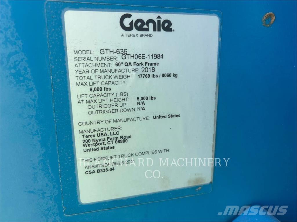 Genie GTH-636 Телескопични товарачи