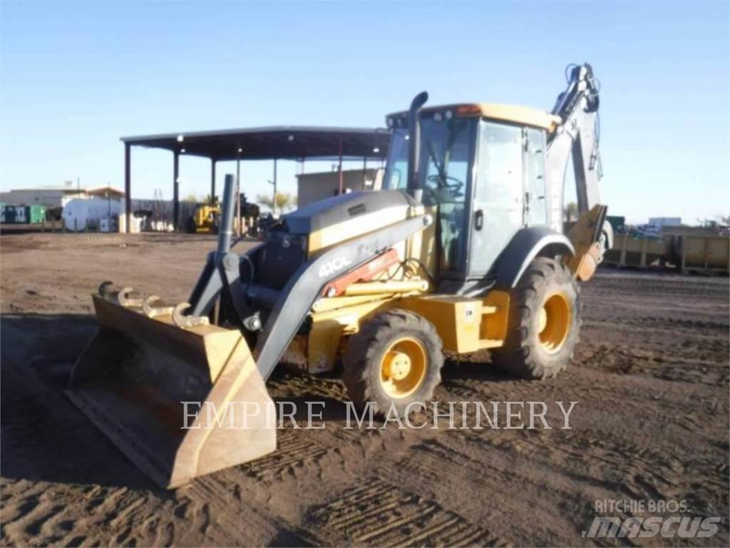 John Deere 410L Товарач със заден ексватор