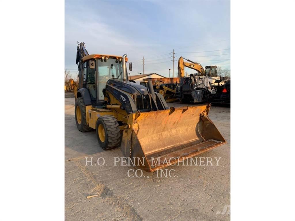 John Deere JD710D Товарач със заден ексватор