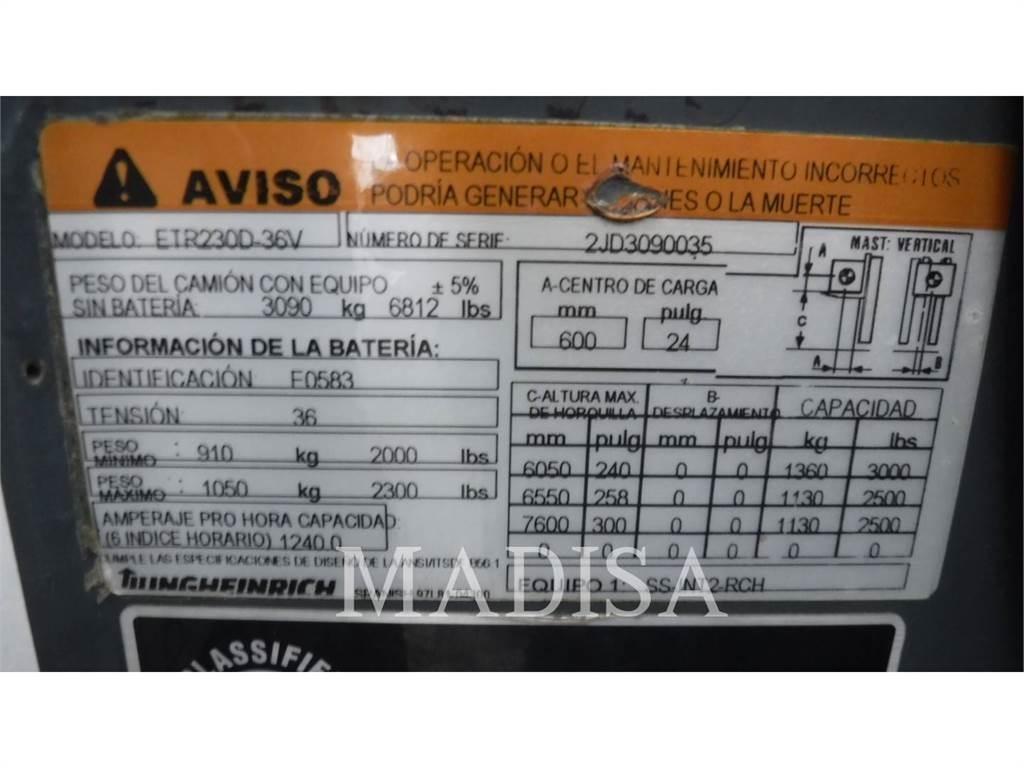 Jungheinrich ETR230D Електрически вилични кари-повдигачи