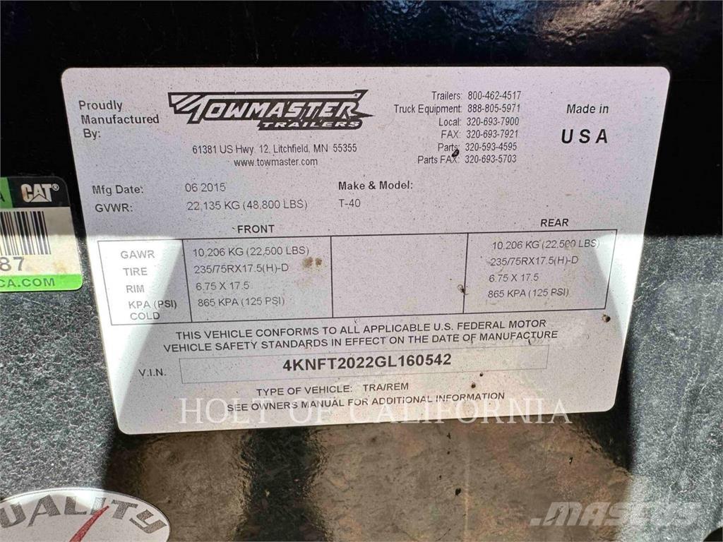 TOWMASTER T-40 Други ремаркета