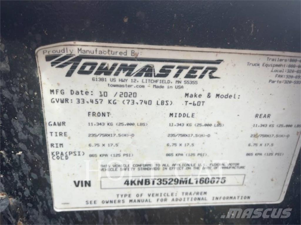TOWMASTER T-60T Други ремаркета