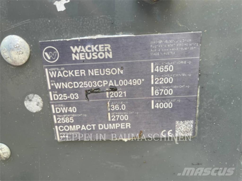 Wacker DW40 Дъмпери/моторни превозни средства