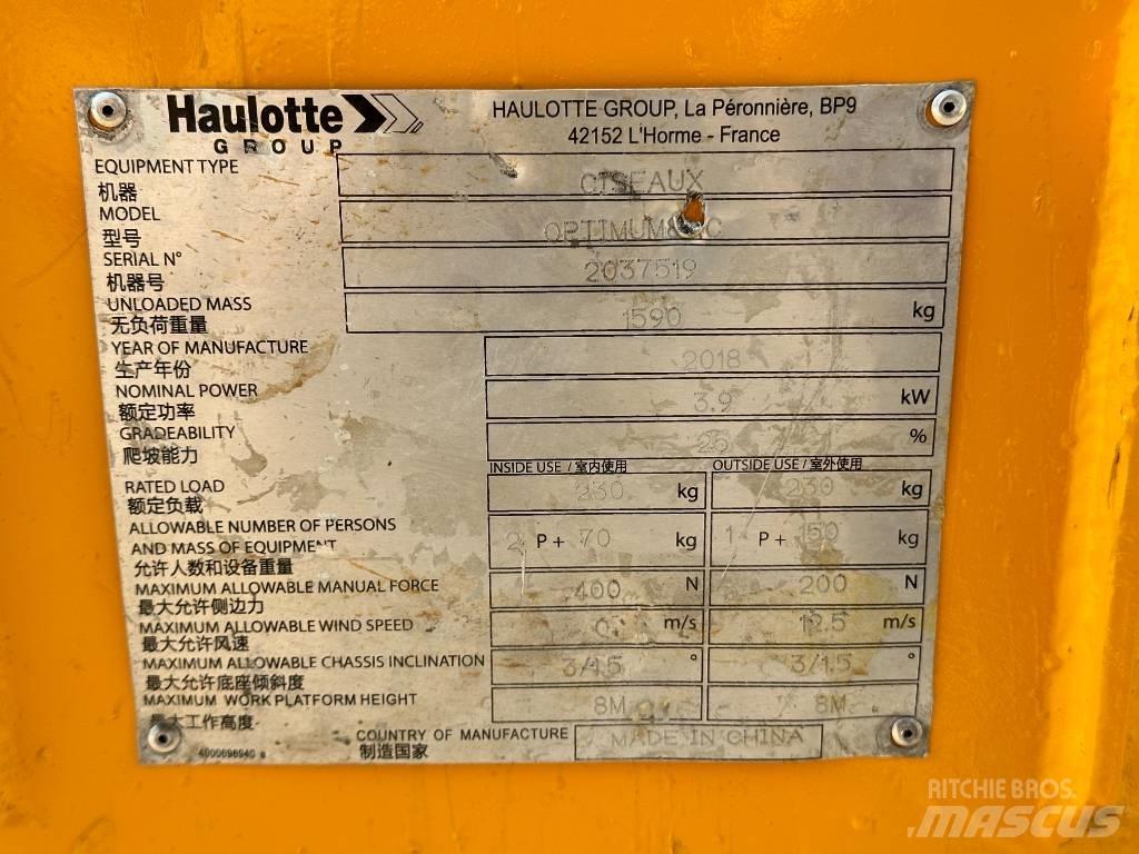 Haulotte OPTIMUM 8 Ножични работни платформи