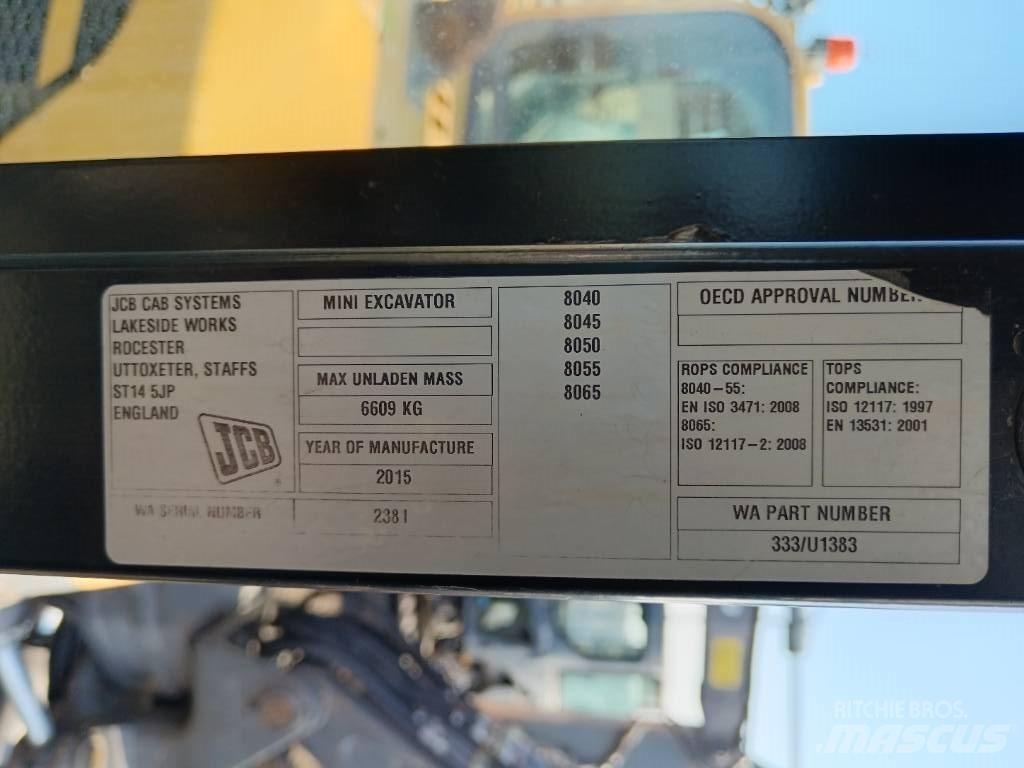 JCB 8055 RTS Мини екскаватори < 7 т
