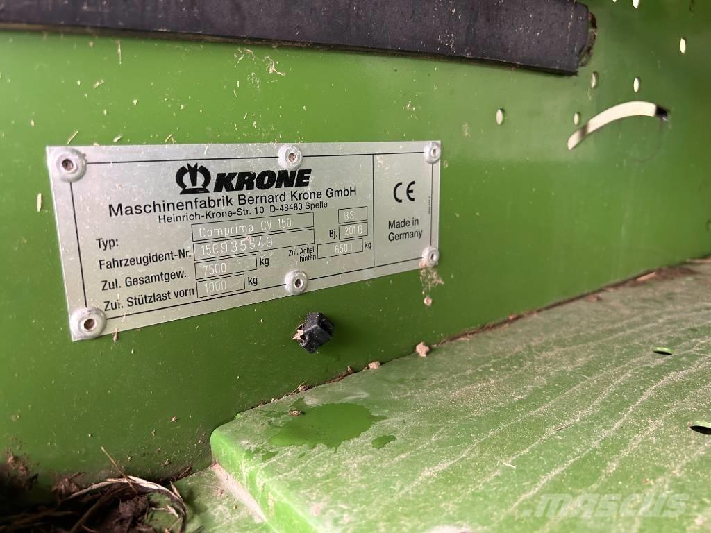 Krone CV150XC Сламопреси за кръгли бали
