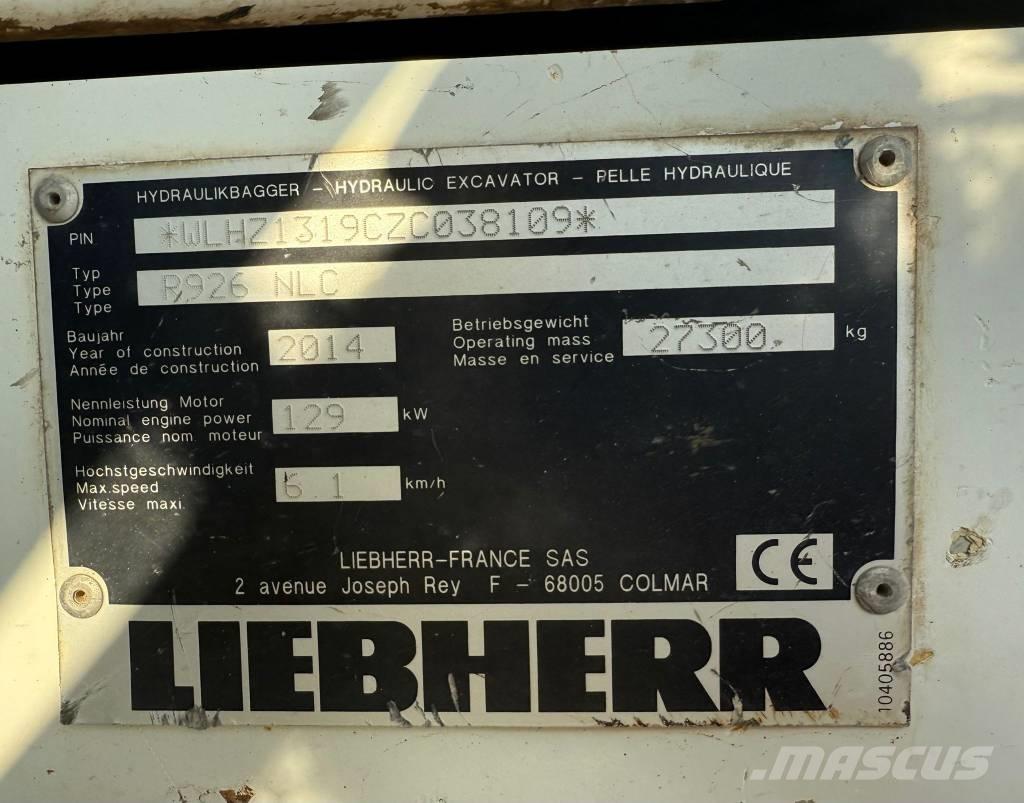 Liebherr R 926 Верижен екскаватор